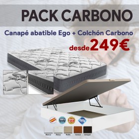 Pack Carbono Ego: Canapé Abatible Ego + Colchón Extra Carbono