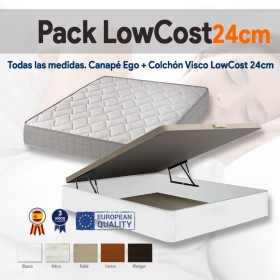 pack low cost canape y colchón 24cm