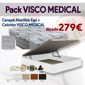 Pack Visco Mecical Ego: Canapé Abatible Ego + Colchón Visco Medical