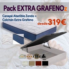 Pack Extra Grafeno Zendo: Canapé Abatible Zendo + Colchón Extra Grafeno