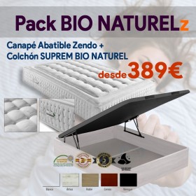 Pack Bio Naturel Zendo: Canapé Abatible Zendo + Colchón SUPREM Bio Naturel