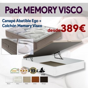 Pack Memory Visco Ego: Canapé Abatible Ego + Colchón Memory Visco
