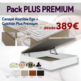 Pack Plus Premium Ego: Canapé Abatible Ego + Colchón Plus Premium